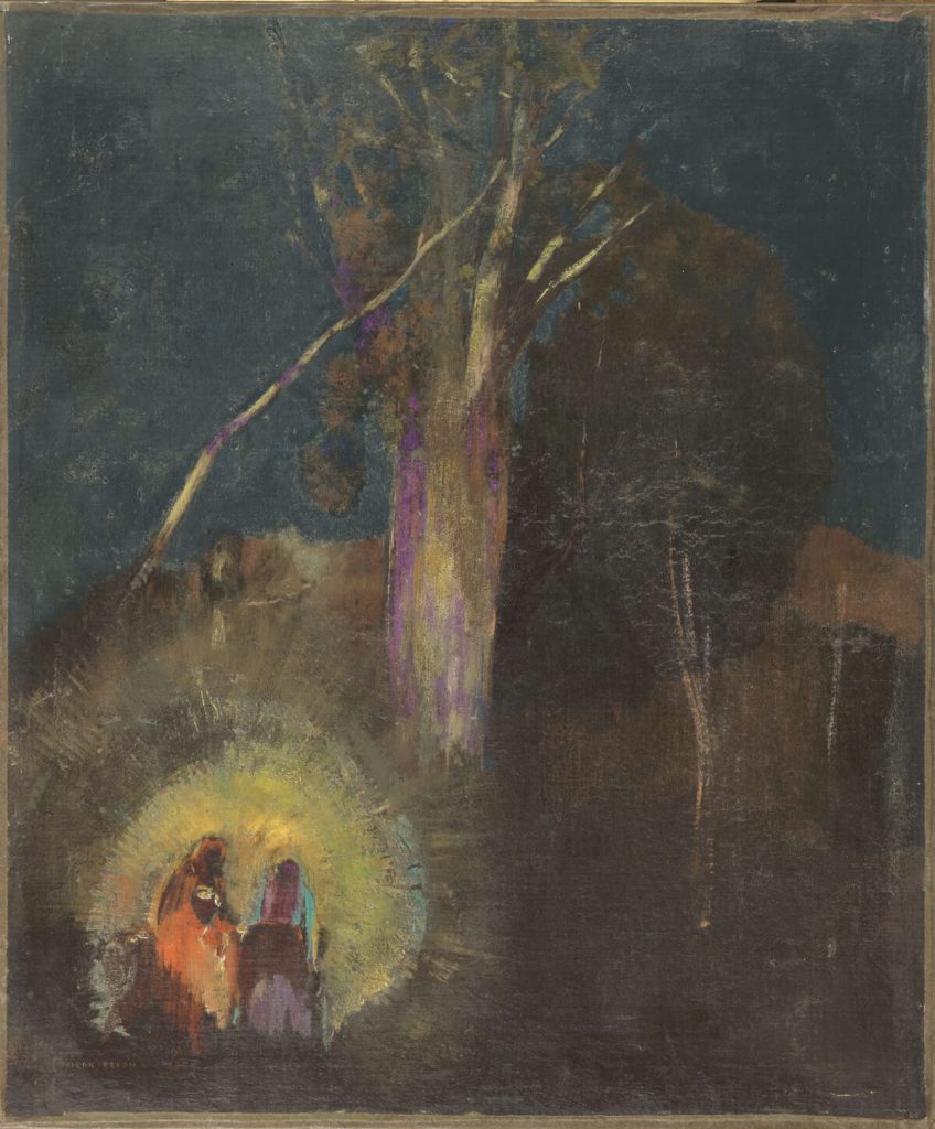 Odilon Redon. Fuga in Egitto, 1903. Olio su tela, cm. 45,4 x 38. Parigi, Musée d'Orsay, legato di Mme Arï Redon in esecuzione delle volontà di suo marito, figlio dell'artista, 1984, 1984- 50. Foto © RMN-Grand Palais (Musée d’Orsay) / Hervé Lewandowski