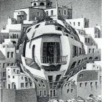 Escher. Balcone, 1945. Litografia