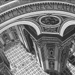 Escher. San Pietro, Roma, 1935. Xilografia