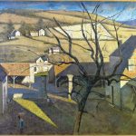 Balthus. Grande paesaggio con l’albero (aia a Chassy)], 1960. Olio su tela, cm. 130,5 x 162. Dono di André e Henriette Gomès, 1985. Centre Pompidou Musée national d’Art moderne, Paris