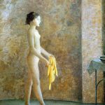 Balthus. Nudo di profilo, 1973-1977. Olio su tela, cm. 225 x 200. Collezione privata © Balthus Torino, (Villa Medici)