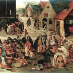 Pieter Brueghel il Giovane. Le sette opere di misericordia, 1616 - 1618 ca. Olio su tavola,cm. 44 x 57,5 . Collezione privata, Bruxelles