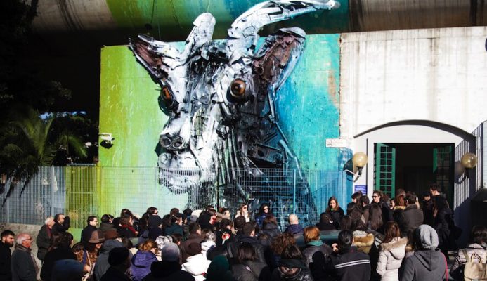 Bordalo II. Una Capra, 2016. Roma