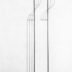 Fausto Melotti. Scultura n. 17, 1935. Acciaio inox, cm. 196,8 x 59,3 x 24. Museo del Novecento, Milano