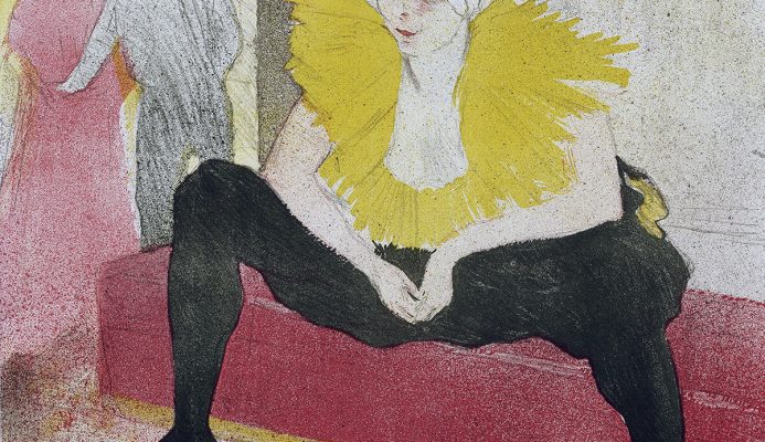 Henri de Toulouse-Lautrec. La Clownessa seduta (Mademoiselle Cha U Kao), 1896. Litografia a colori