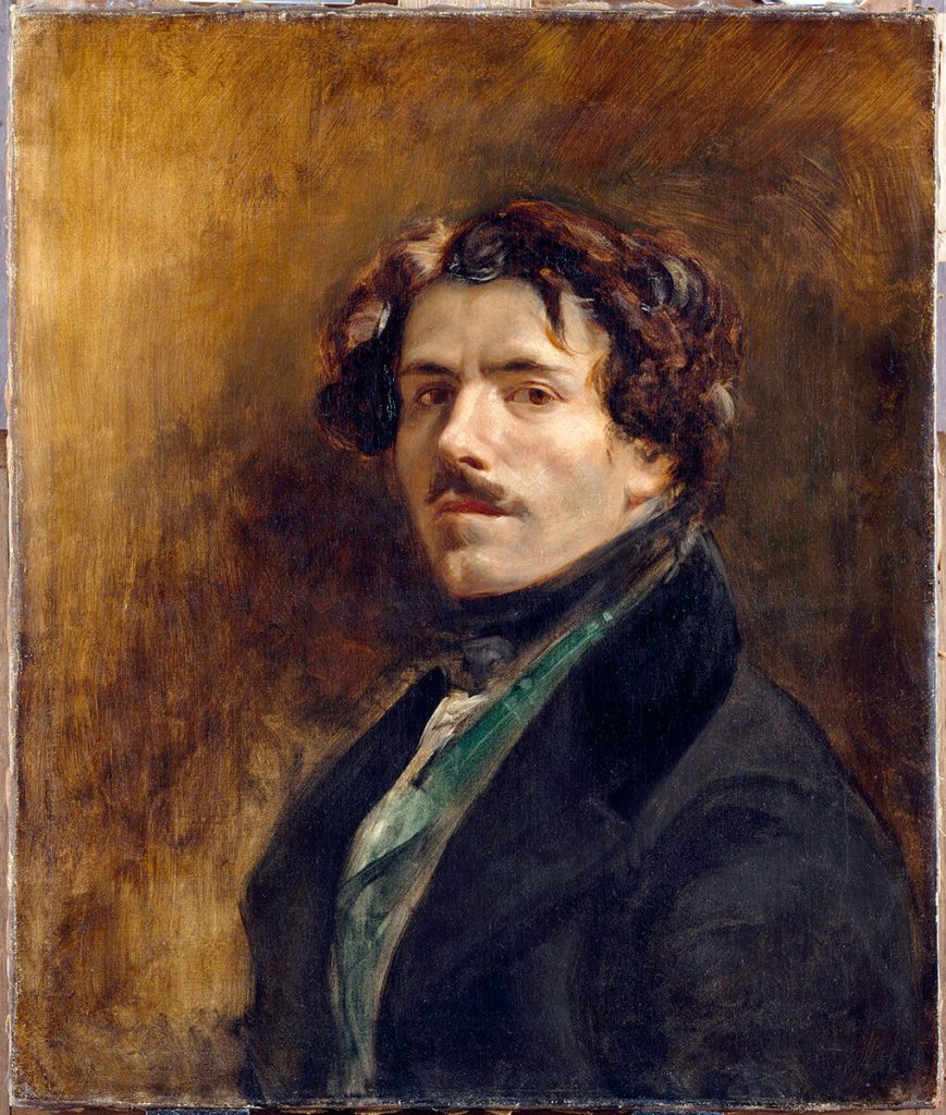 Eugène Delacroix. Autoritratto, 1837 ca. Olio su tela, cm. 65 x 54.5. Museo del Louvre, Parigi. © RMN-Grand Palais / Jean-Gilles Berizzi