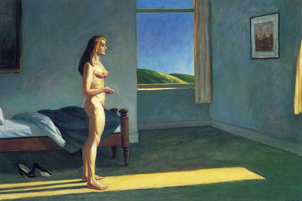Edward Hopper. Donna al sole, 1961. Olio su tela, cm. 101,6 × 152,4. Whitney Museum of American Art, New York; 50th Anniversario, dono di Mr. e Mrs. Albert Hackett in onore di Edith e Lloyd Goodrich