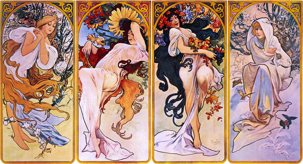 Alfons Mucha. Rappresentazione delle 4 stagioni