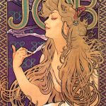 Alphonse Mucha. Manifesto pubblicitario per le cartine di sigarette Job-Cigarettes, 1897. Litografia