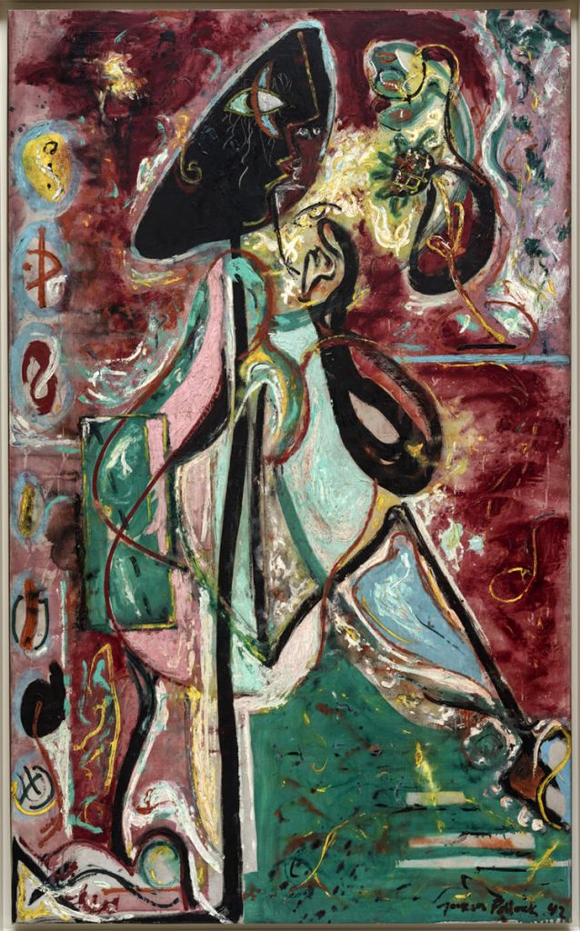 Da Kandinsky a Pollock. Jackson Pollock. La donna luna, 1942. Olio su tela, cm 175.2 x 109.3. The Solomon R. Guggenheim Foundation. Peggy Guggenheim Collection, Venezia