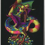 Escher a Milano. Escher. Hip Products Dragon Black. Light Poster, cm 77x58. Collezione Giudiceandrea Federico All M.C. Escher works © 2016 The M.C. Escher Company The Netherlands. All rights reserved