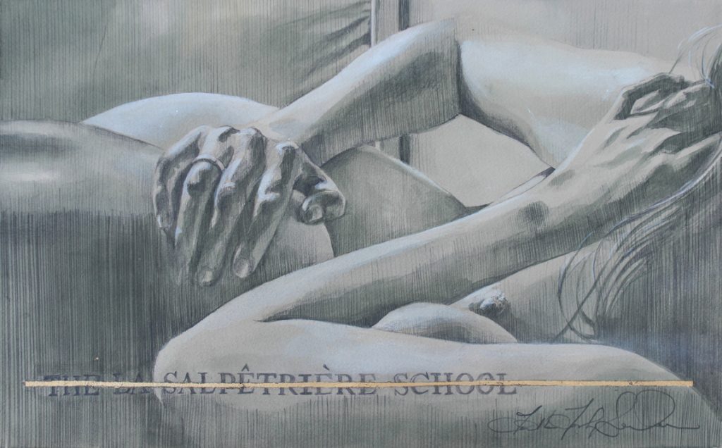 Freedom as form. Faith47. La Salpetriere School. Igraphite and ink on archival paper, cm 37.5 x 23