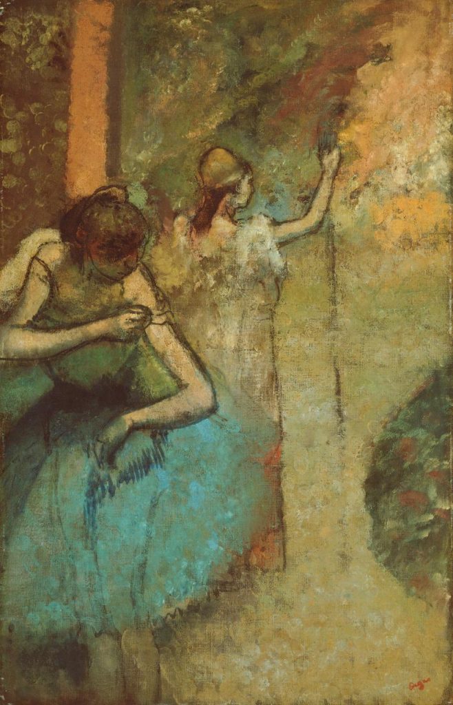 Edgar Degas. Ballerina che regola la spallina del Tutù, 1885-1905. Olio su tela, cm 78.7 x 50.8. The Art Institute of Chicago