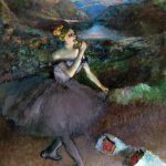 Edgar Degas. Ballerina con bouquets, 1890-1900. Olio su tela. cm 180,3×152,4. Credit: Regalo di Walter P. Chrysler, Jr., in memorria di Della Viola Forker Chrysler