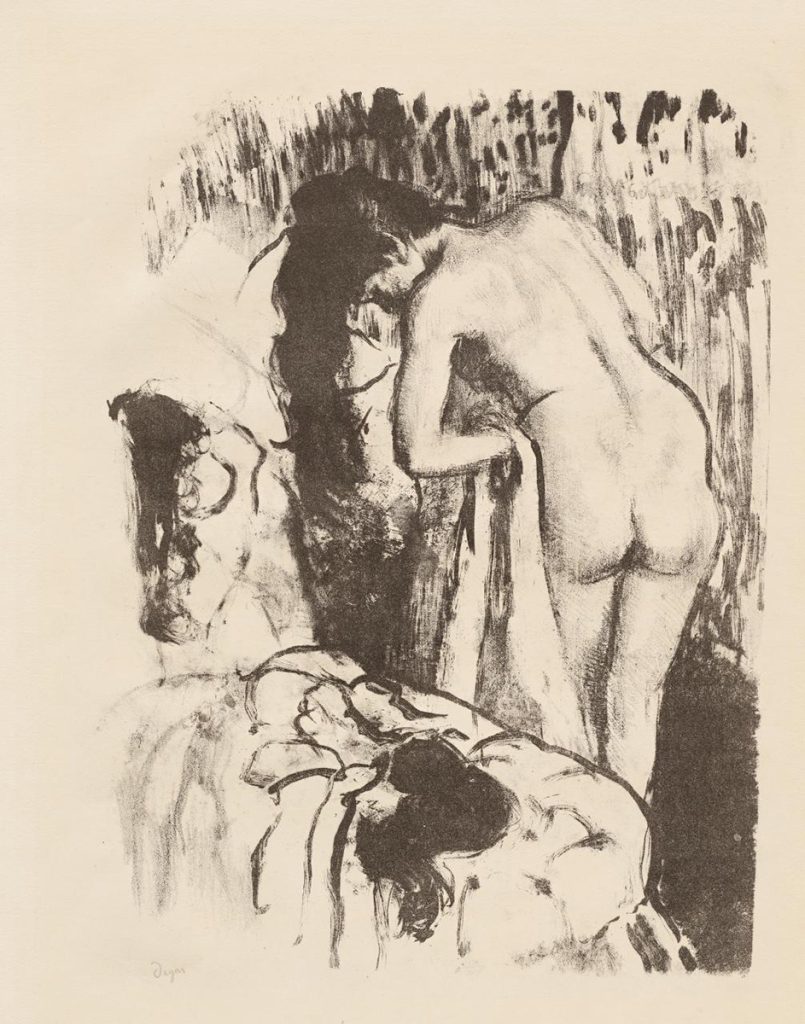Edgar Degas. Donna nuda in piedi mentre si asciuga, 1891-1892. Litografia, pastello e raschiatura, cm 33 x 24,5. Credit: Acquisto, Mr. e Dillon regalo Mrs. Douglas 1972