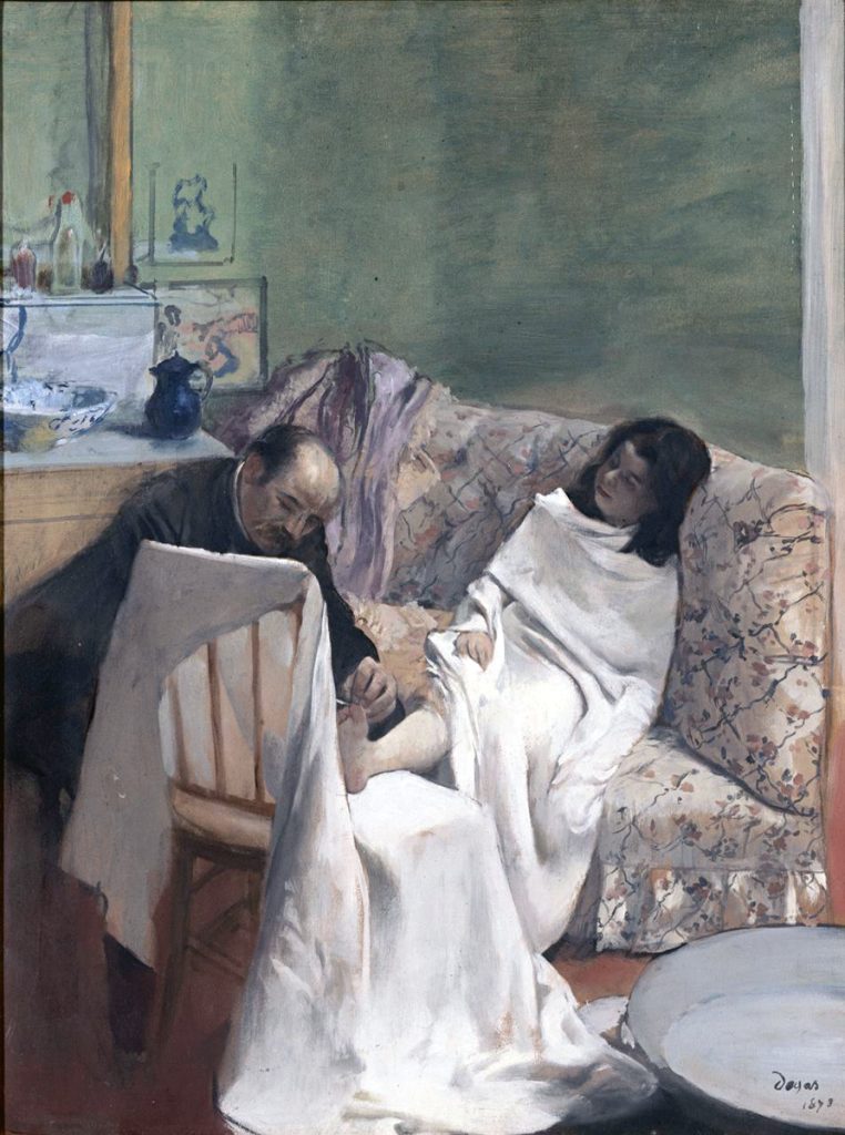 Edgar Degas. La pedicure, 1873. Olio e essenza su carta su tela. Musée d'Orsay, Parigi