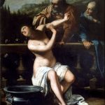 Artemisia Gentileschi. Susanna e i Vecchioni, 1649. Olio su tela, cm 205×168. Moravska Galerie, Brno