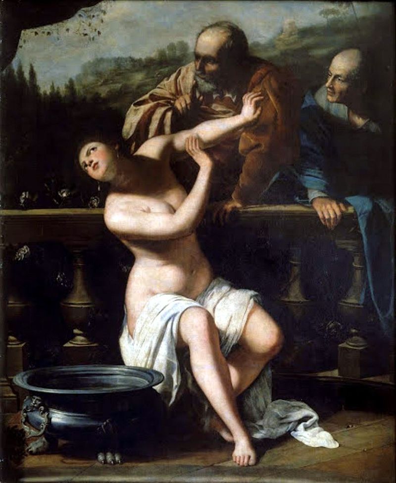 Artemisia Gentileschi. Susanna e i Vecchioni, 1649. Olio su tela, cm 205×168. Moravska Galerie, Brno