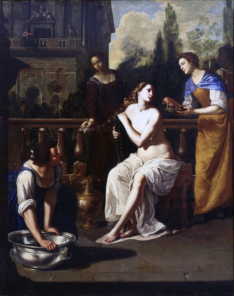 Artemisia Gentileschi. David e Betsabea, 1640 ca.. Olio su tela, cm 2.65X2.10. Museum of Art, Columbus, Ohio