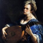 Artemisia Gentileschi. Autoritratto come suonatrice di liuto, 1617-18. Olio su tela,cm 65,5x50,2 Wadsworth Atheneum di Hartford Connecticut