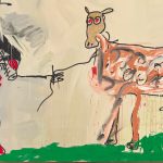 Jean-Michel Basquiat. The Field Next to the Other Road, 1981. Acrilico, smalto ad aerografo, pastello a olio, pittura metallica e inchiostro su tela, cm 221 x 401,3. Mugrabi Collection