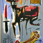 Jean-Michel Basquiat. Loin, 1982. Acrilico, pastelli a olio colorati e pastello su tela, cm 182,8 × 121,9. Mugrabi Collection