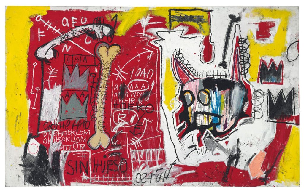 Jean-Michel Basquiat. Do Not Revenge, 1982. Acrilico e stick a olio su tela, cm 132 × 213,3. Mugrabi Collection