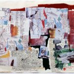 Jean-Michel Basquiat. Untitled, 1985. Pastello, guazzo e collage su carta, cm 55,9 x 76,2. Mugrabi Collection