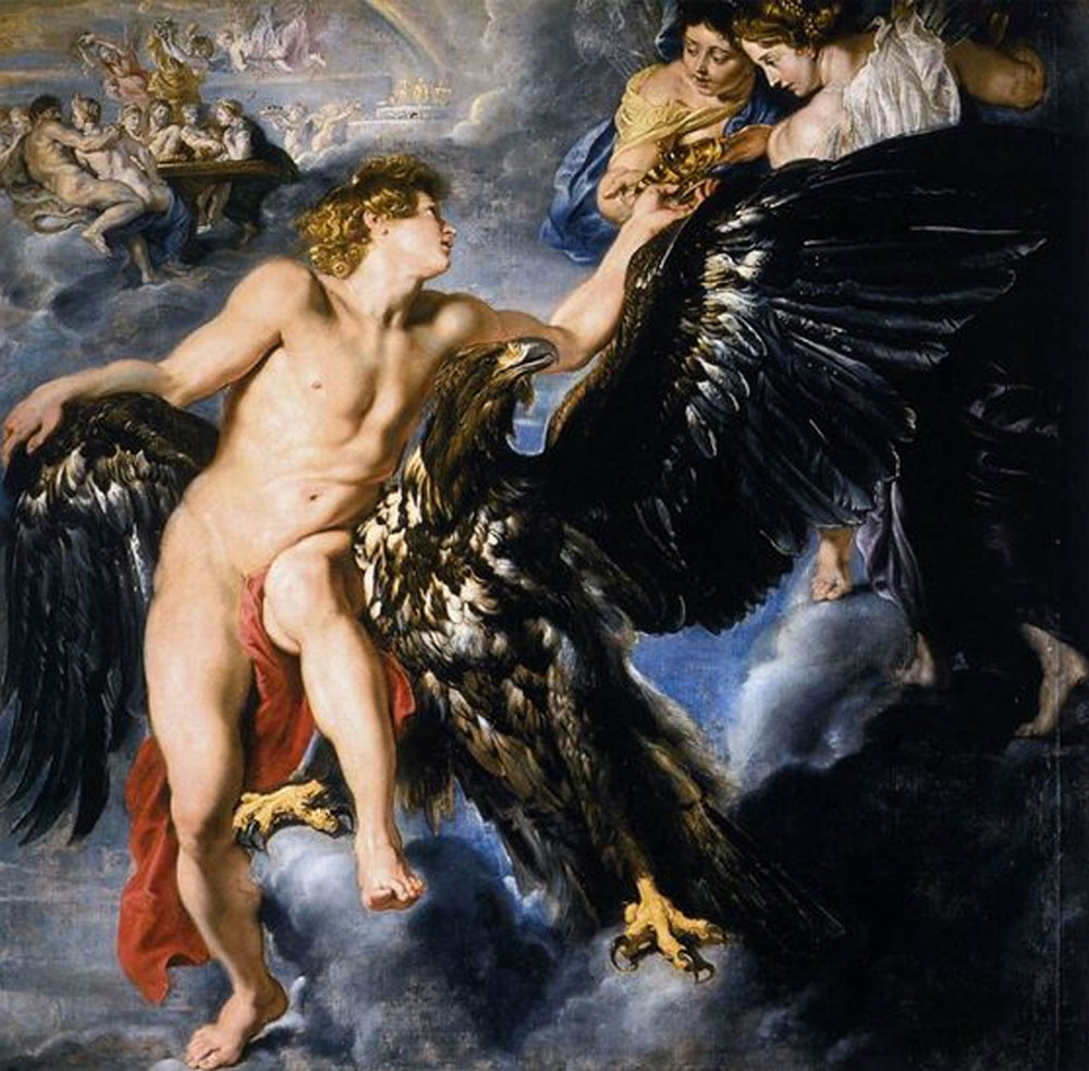 Peter Paul Rubens. Ganimede e l’Aquila, 1611-1612. Olio su tela, cm 203×203. Vienna, Palais Schwarzenberg (in prestito presso The Princely Collection, Liechtenstein)