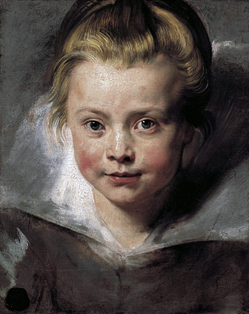 Peter Paul Rubens. Ritratto della figlia Clara Serena, 1615 – 1616. Olio su tela applicata su tavola, cm 33×26,3. Palazzo Liechtenstein, Vienna - The Princely Collections