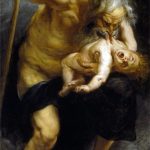 Peter Paul Rubens. Saturno che divora uno dei suoi figli, 1636 – 1638. Olio su tela, cm 182,5×87. Museo del Prado, Madrid