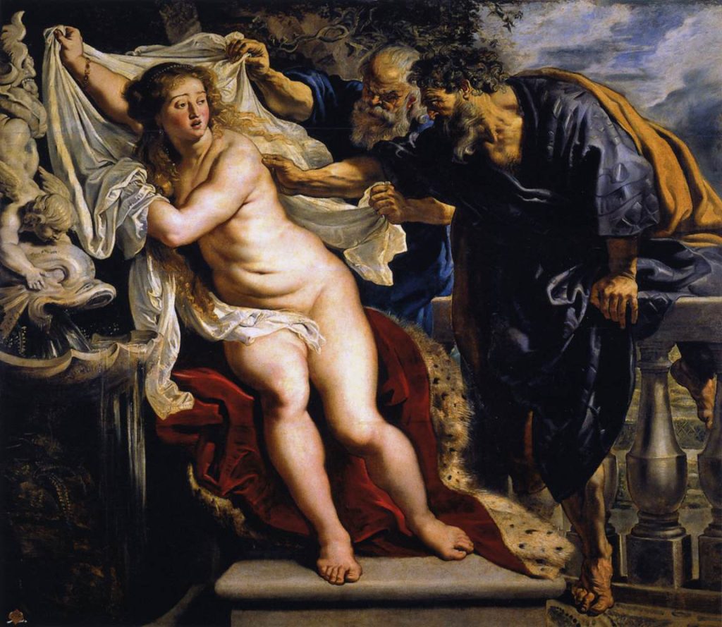 Peter Paul Rubens. Susanna e i vecchioni, 1609-1610. Olio su tavola. Real Academia de Bellas Artes de San Fernando, Madrid