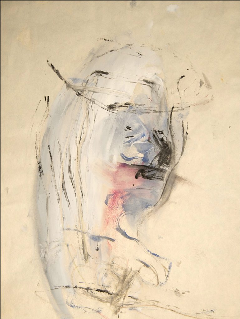 Jack Kerouac. Senza Titolo, N.D., tempera, china e colla su carta, 30,5x23 cm
