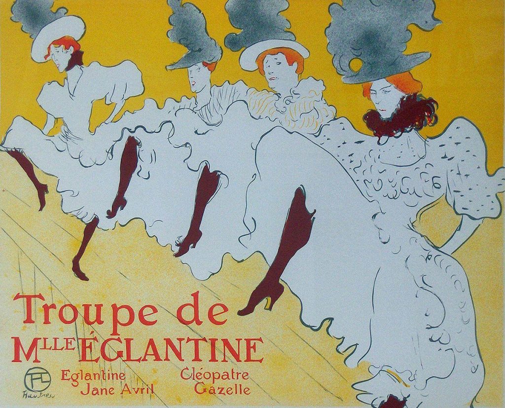 Toulouse-Lautrec. Manifesto per la Compagnia di ballo di Mademoiselle Eglantine, 1896