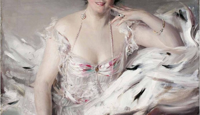 Giovanni Boldini. Ritratto di Nanne Schrader. Olio su tela. Collezione privata