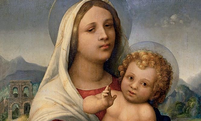 Catoto. Madonna con il Bambino (Madonna della farfalla). Giovan Francesco Caroto, Pittore