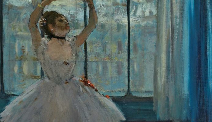 Edgar Degas, Ballerina in posa per il fotografo, 1875 (dettaglio). Tecnica: olio su tela, 60X50 cm. Museo Puškin di Mosca